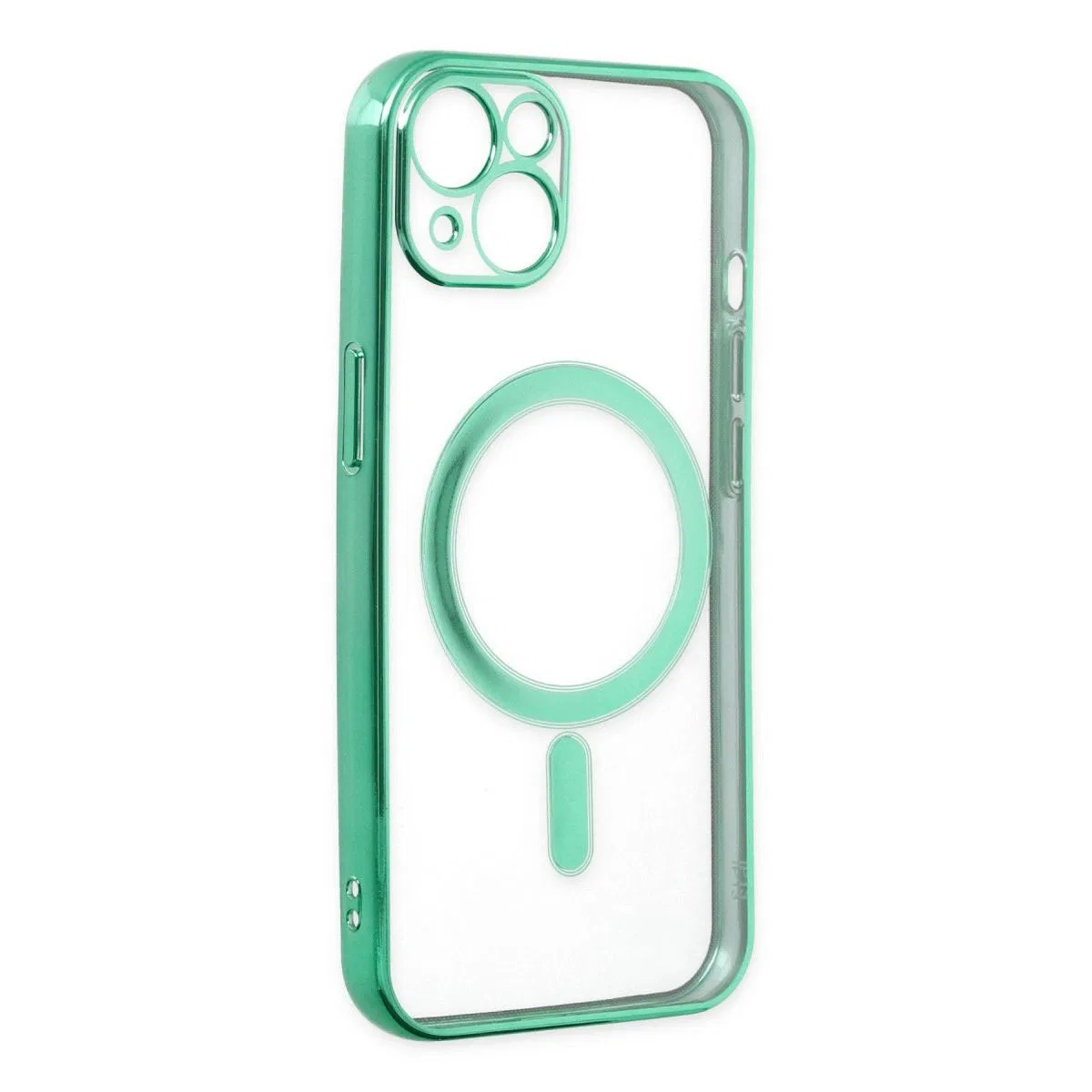 Apple İphone 14 Plus Kılıf Magneticsafe Lazer Silikon - Haki Yeşil görsel 4