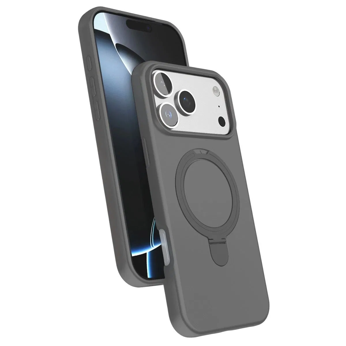 Apple İphone 17 Pro Max Regal Magsafe Standlı Kapak - Titan Gri