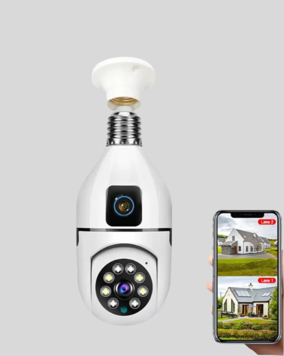 WiFi Ampul Güvenlik Kamerası 1080P Full HD Gece Görüşlü ve Hareket Algılamalı görsel 2