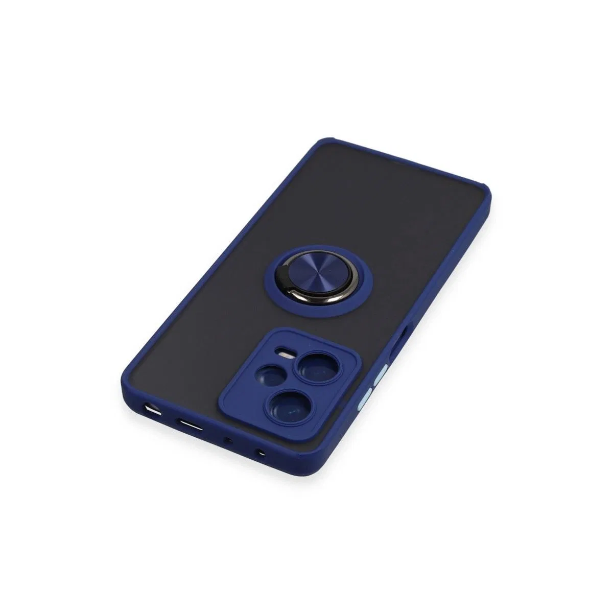 Xiaomi Redmi Note 12 5g Kılıf Montreal Yüzüklü Silikon Kapak - Lacivert görsel 4