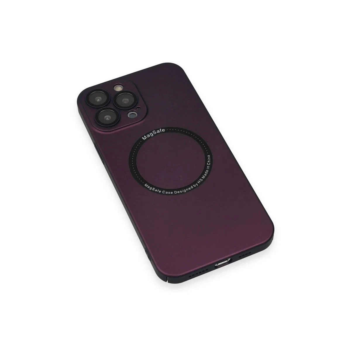 Apple İphone 14 Pro Kılıf Jack Magneticsafe Lens Silikon - Mürdüm görsel 5