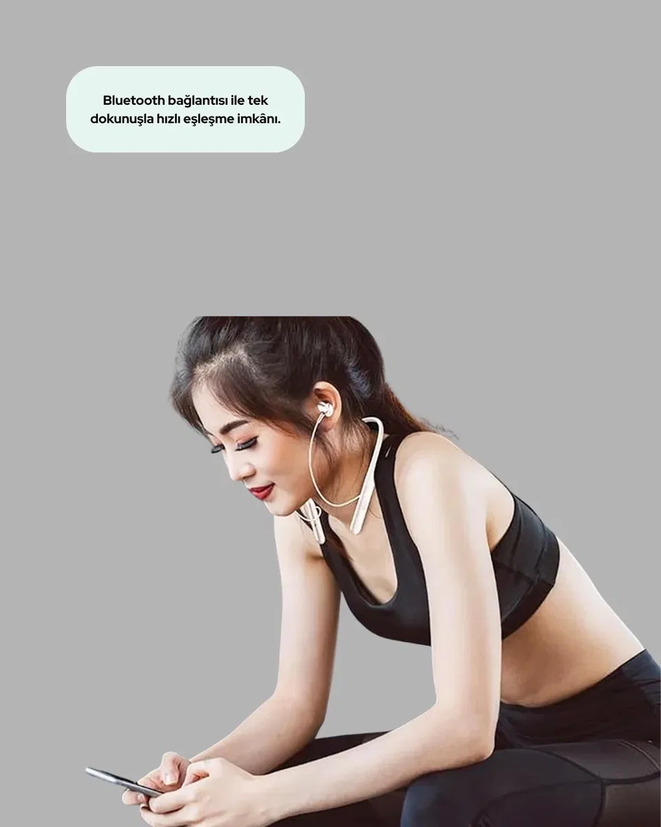 Spor ve Günlük Kullanım İçin 100 Saatlik Kablosuz Kulaklık görsel 2