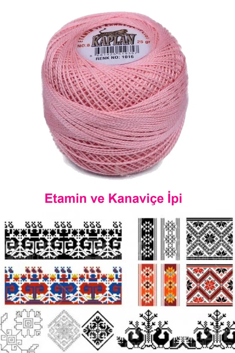 Kaplan Etamin Ve Kanaviçe İpi 8 No Kod/Renk: 1016 - Royaleks görsel 2