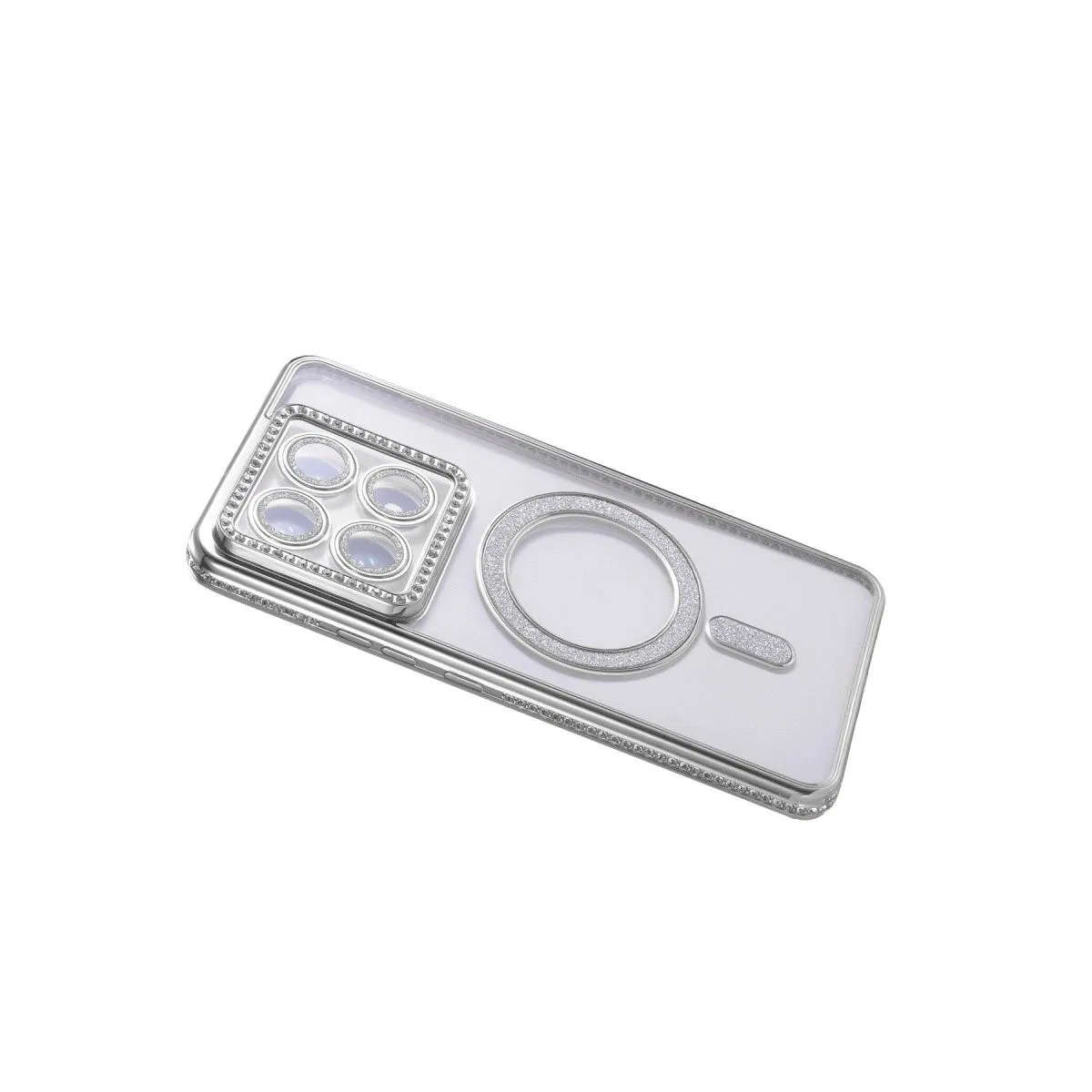Xiaomi Mi 14t Pro Joke Simli Magneticsafe Kılıf - Gümüş görsel 4
