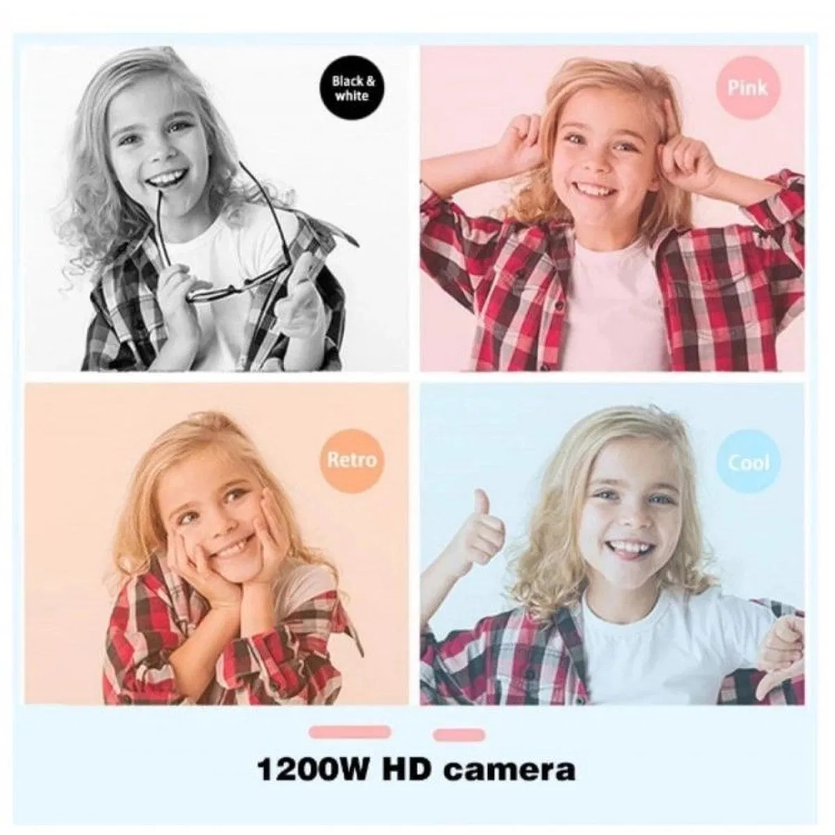 X900 Dijital Çocuk Fotoğraf Makinesi Selfie Kamera 3. 5 İnç Dijital Çocuk Kamerası 1080p (mavi) görsel 5