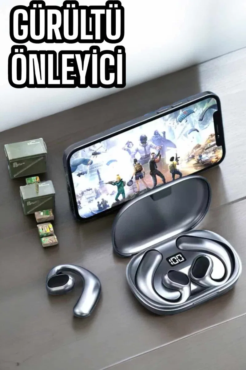 Bluetooth Kulaklık Küpe Görünümlü Yüksek Ses Kaliteli Gamer Kulaklık görsel 4