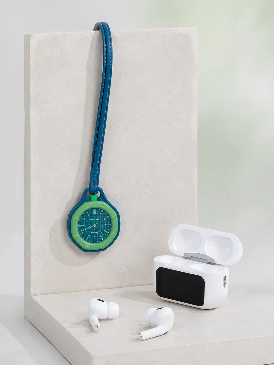 Bluetooth 5. 4 Kablosuz Kulaklık Yeşil Askılı og Charm Saat İkili Set görsel 4