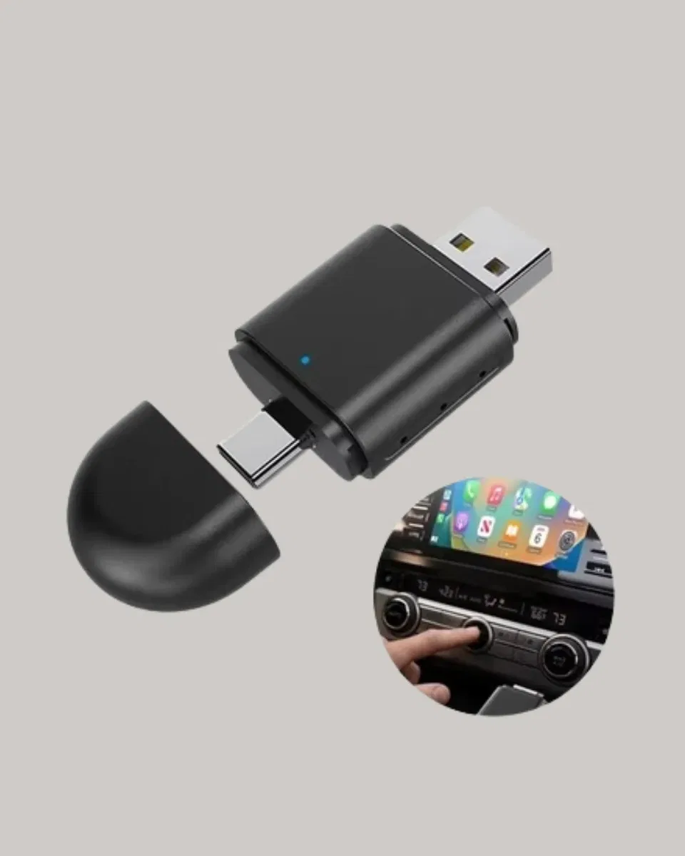 Kablosuz CarPlay ve Android Auto Adaptörü – USB-A & Type-C Girişli Akıllı Dönüştürücü görsel 5