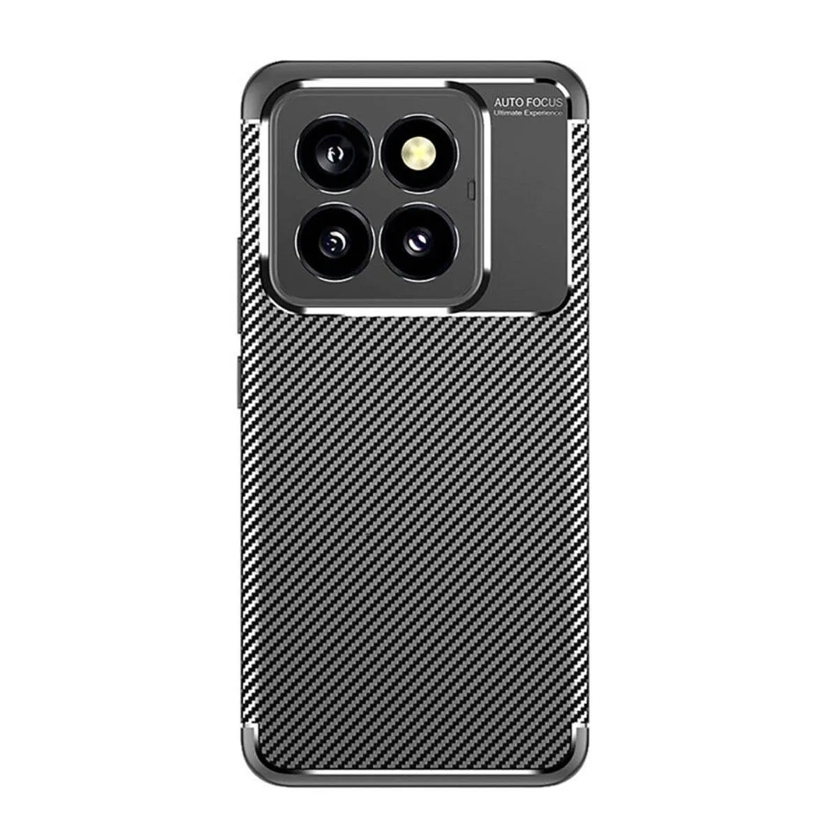 Xiaomi Mi 14t Pro Kılıf Auto Focus Karbon Kapak - Siyah görsel 2