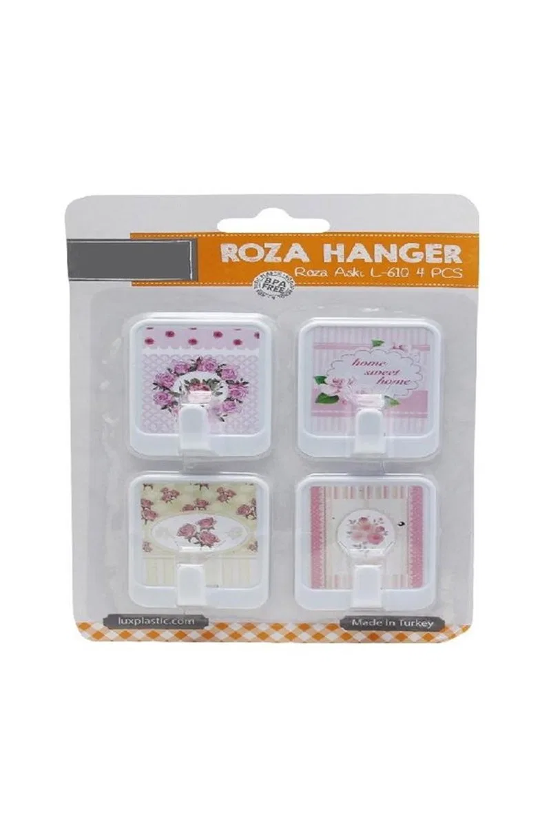 4 lü Roza Yapışkanlı Askı 4, 5X6cm