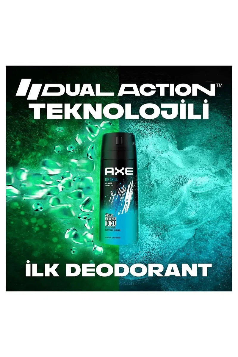 Axe Ice Chill Erkek Deodorant Sprey 150 ml görsel 5