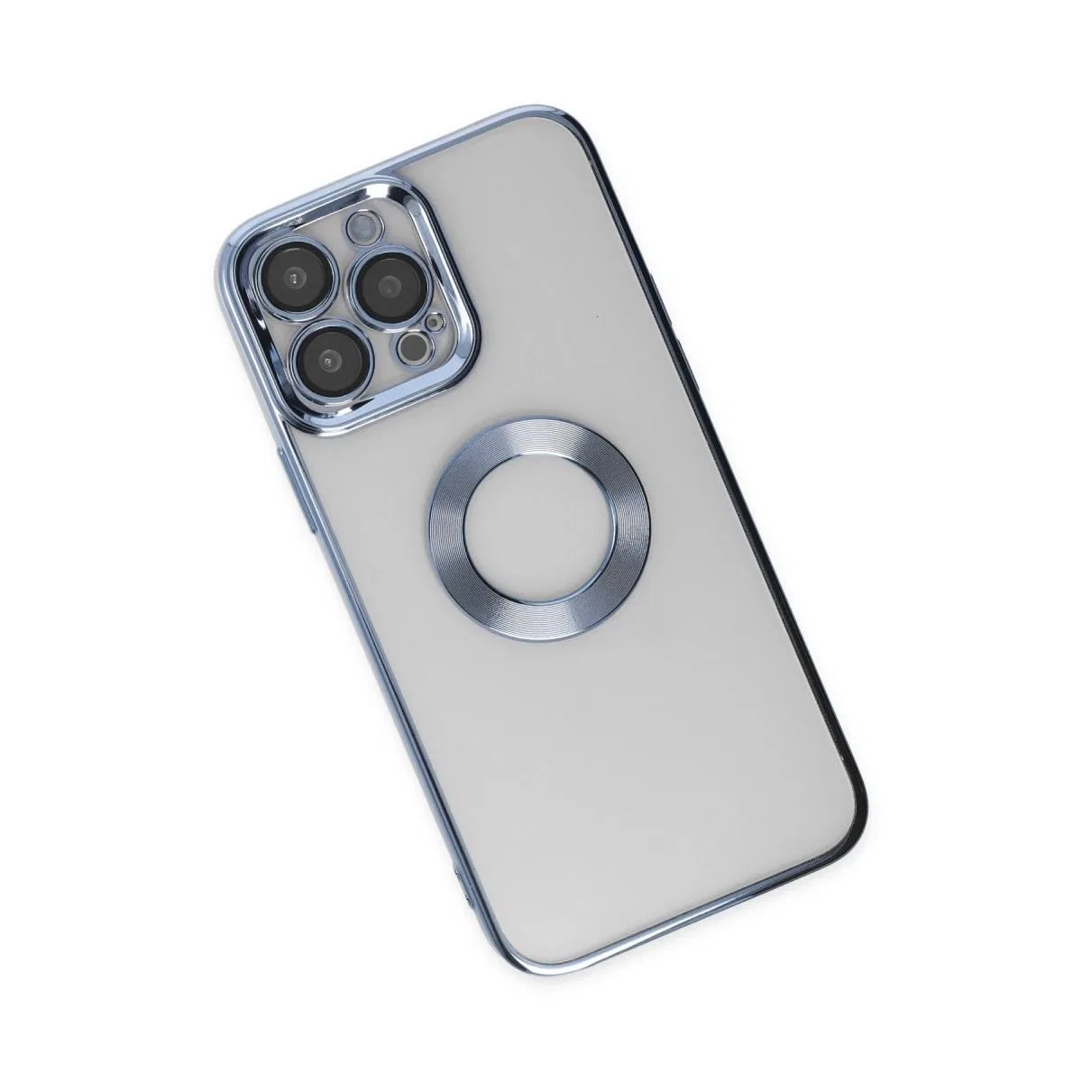 Apple İphone 14 Pro Max Kılıf Slot Silikon - Sierra Blue görsel 2