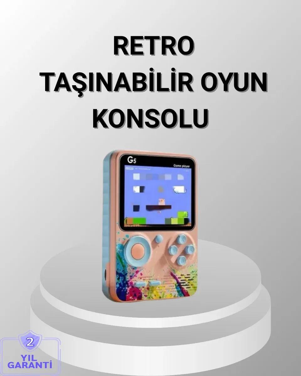 Mini Retro Oyun Konsolu 500 Oyunlu 3. 0 İnç Ekran ve Şarjlı Batarya