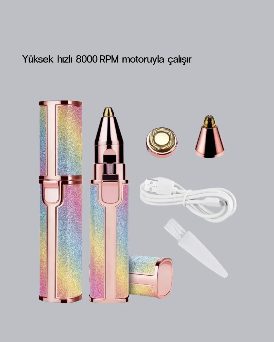 USB Şarjlı Kaş ve Yüz Tüy Alma Cihazı – Taşınabilir ve Acısız Kullanım görsel 5
