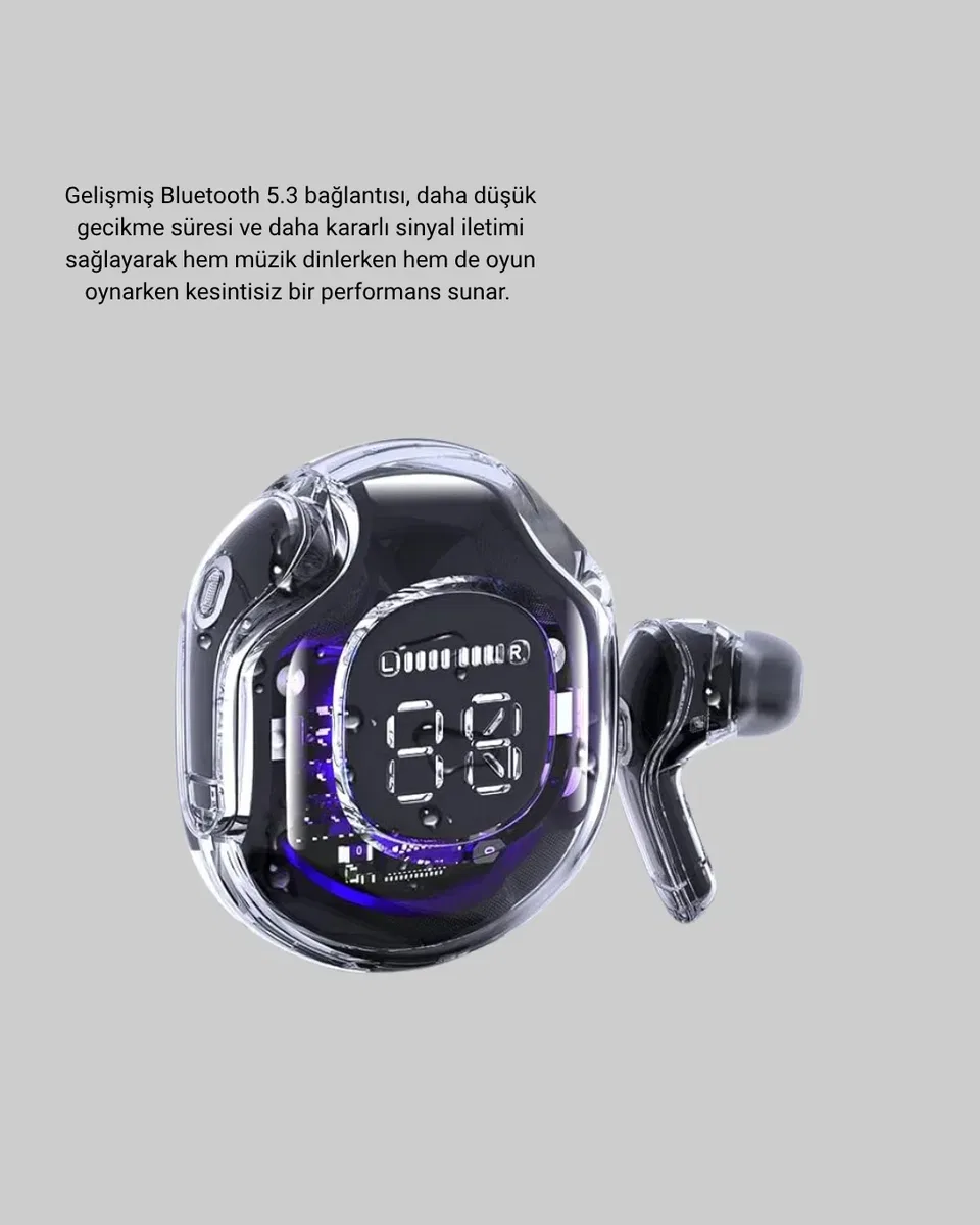 Bluetooth 5. 3 TWS Kulaklık Gürültü Engelleyici Üçlü Mikrofonlu Ergonomik Tasarım görsel 4