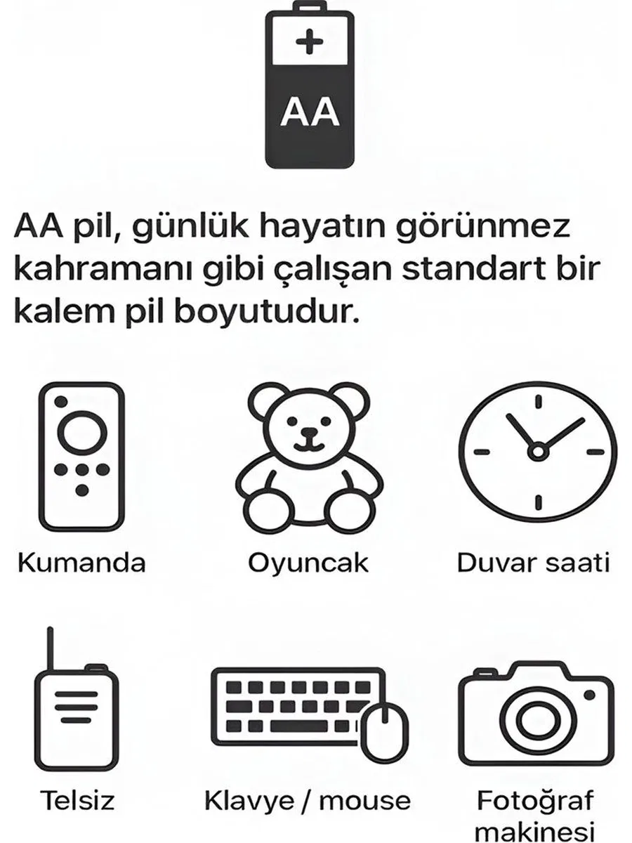Type-c Şarjlı 2800mwh 1. 5v Şarj Edilebilir 2’li Aa5 Kalın Pil - Lityum Iyon Batarya görsel 2