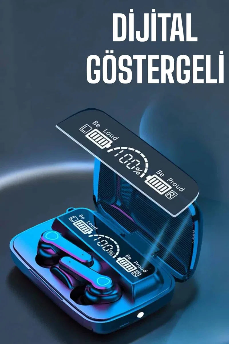 Bluetooth Kulaklık Dijital Göstergeli Kablosuz Uzun Pil Ömrü görsel 3