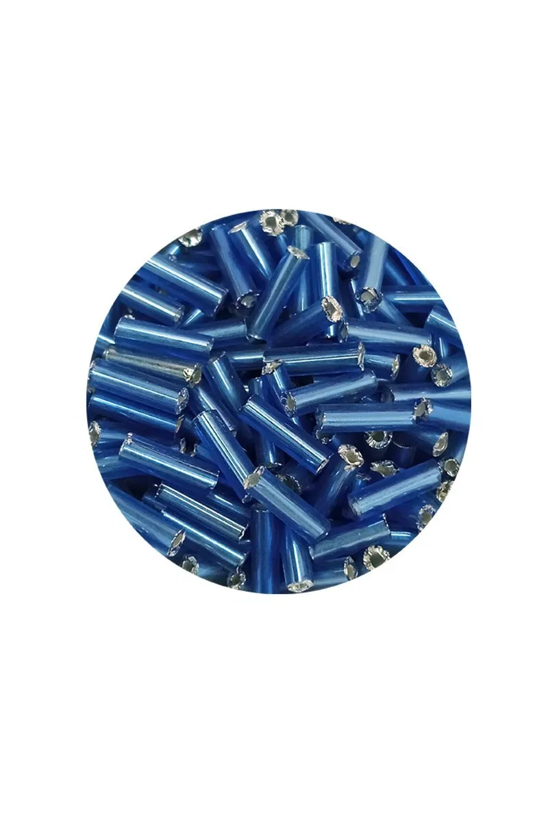 Uzun Boru Kesme Boncuk Çap 2mm Uzunluk 10 mm - 20 Gram - Mavi - BNC242 görsel 2