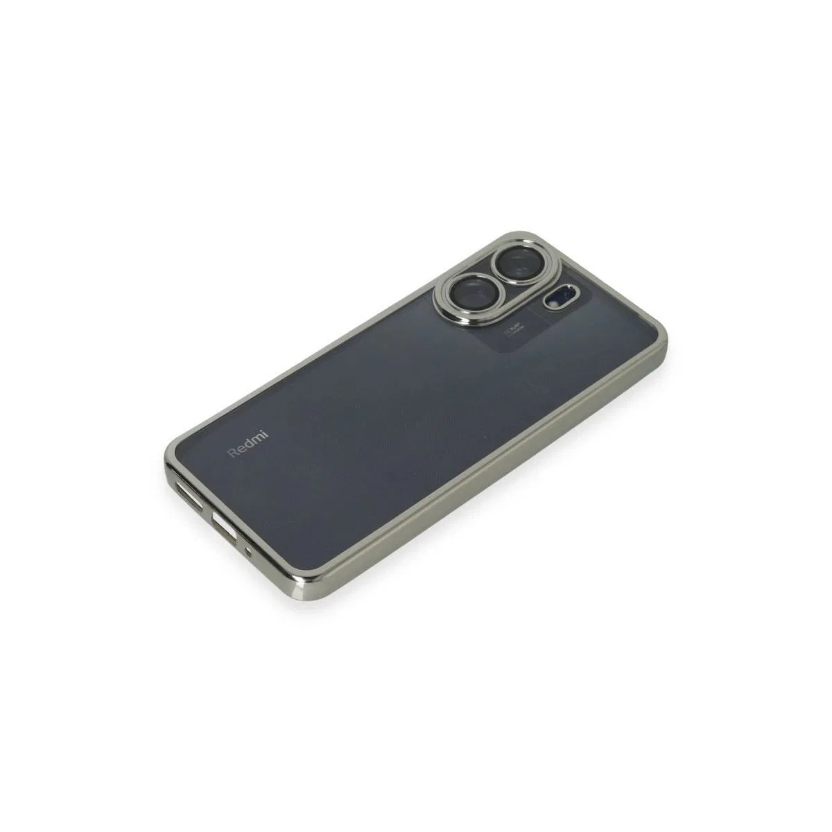 Xiaomi Redmi 13c Kılıf Razer Lensli Silikon - Gümüş görsel 4