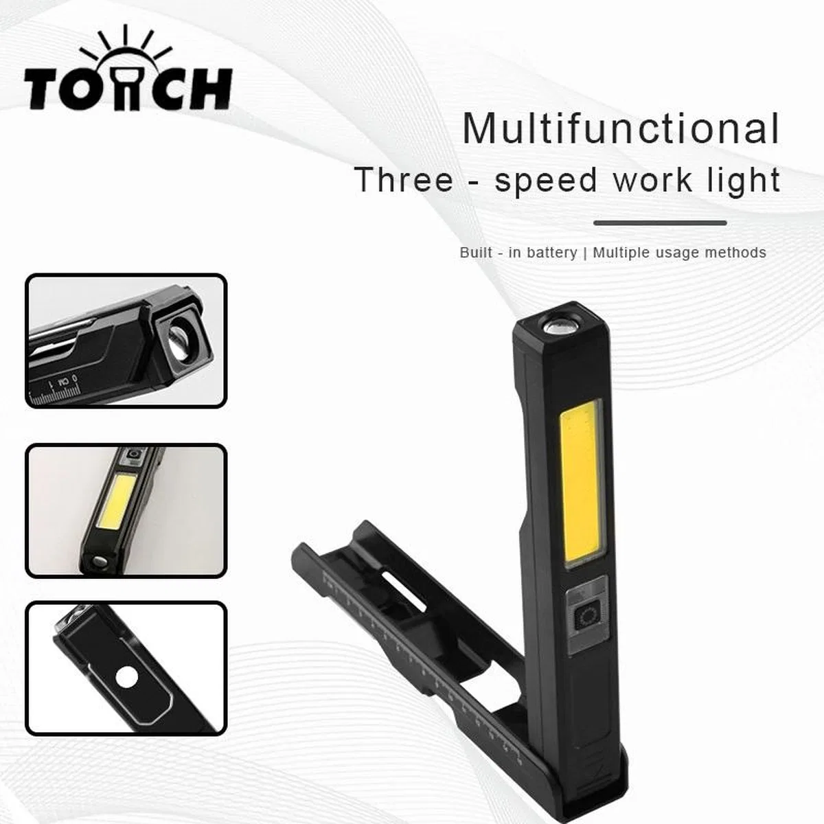 Gold Silver Gs-2070 30w Şarjlı Mıknatıslı Katlanabilir Led Çalışma Tamirci Feneri görsel 5