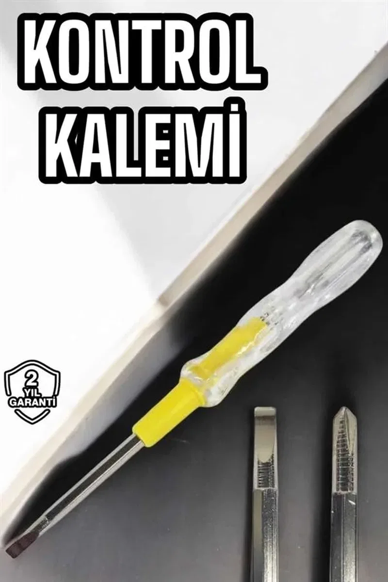 Test Cihazı Kontrol Kalemi Çift Başlıklı Şeffaf Elektrik Testi görsel 2