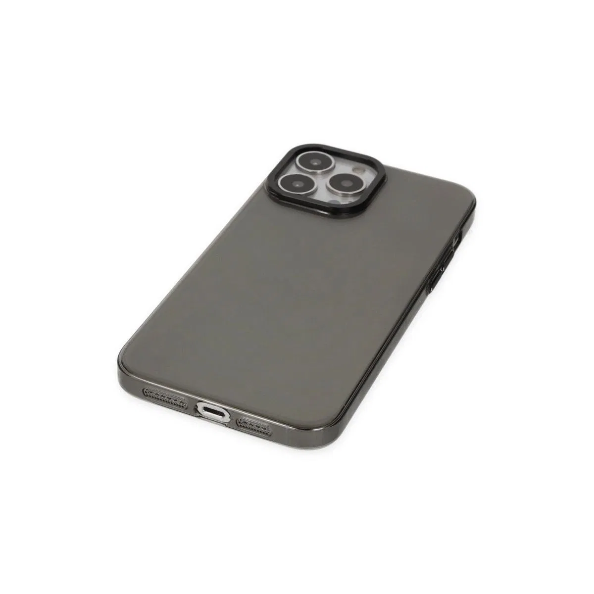 Apple İphone 13 Pro Max Kılıf Anka Pc Sert Metal Kapak - Siyah görsel 4