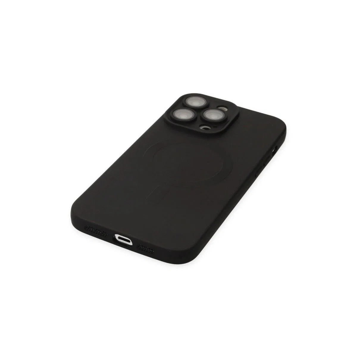 Apple İphone 13 Pro Kılıf Moshi Lens Magneticsafe Silikon - Siyah görsel 4