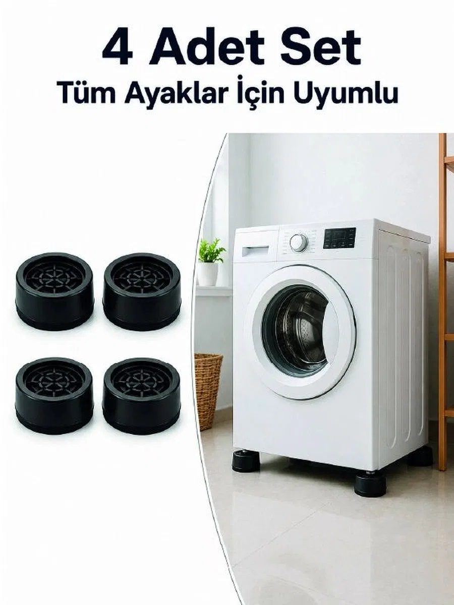 Kaymaz Tabanlı 4 Adet Makine Ayak Yükseltici