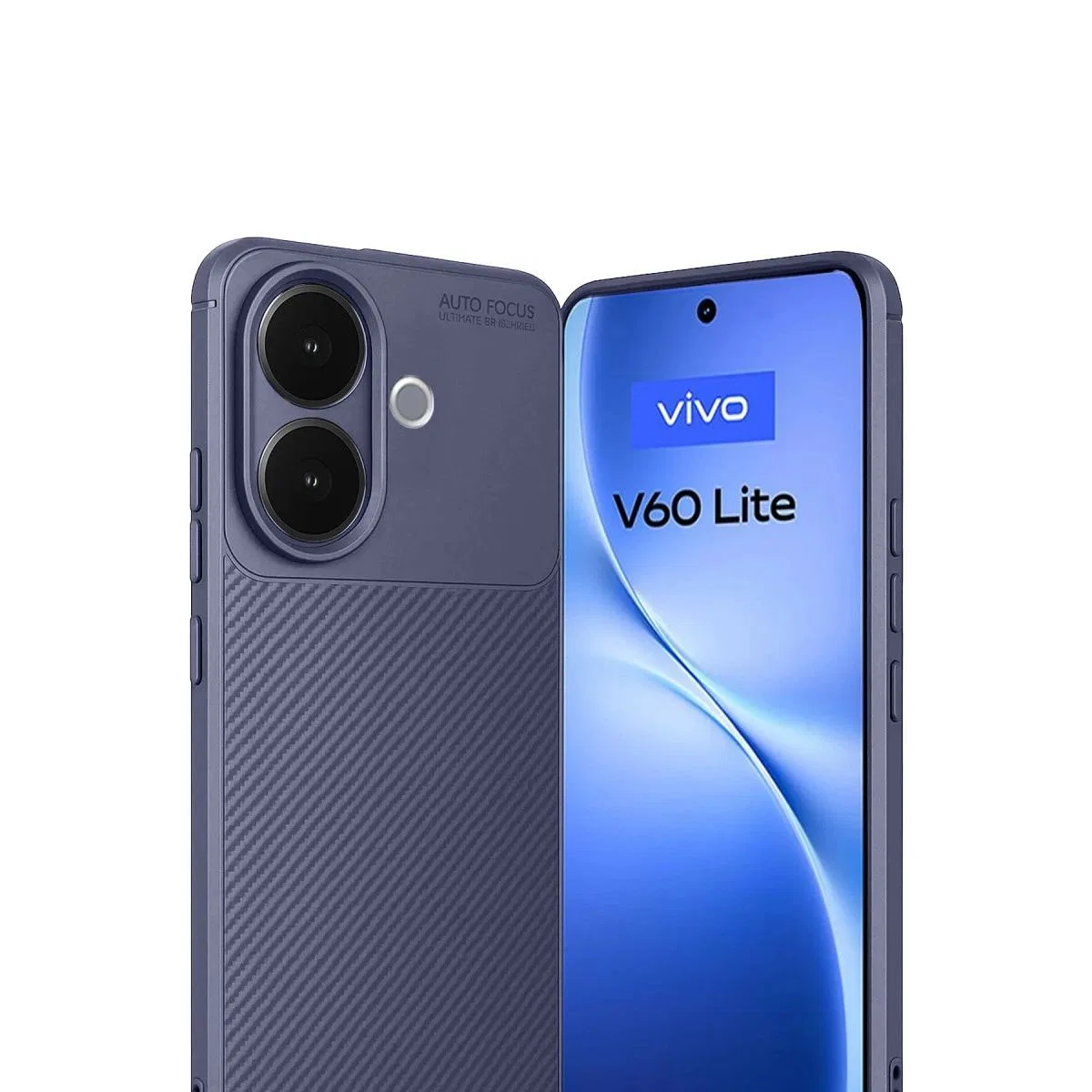 Vivo V60 Lite Auto Focus Karbon Kapak - Lacivert görsel 2