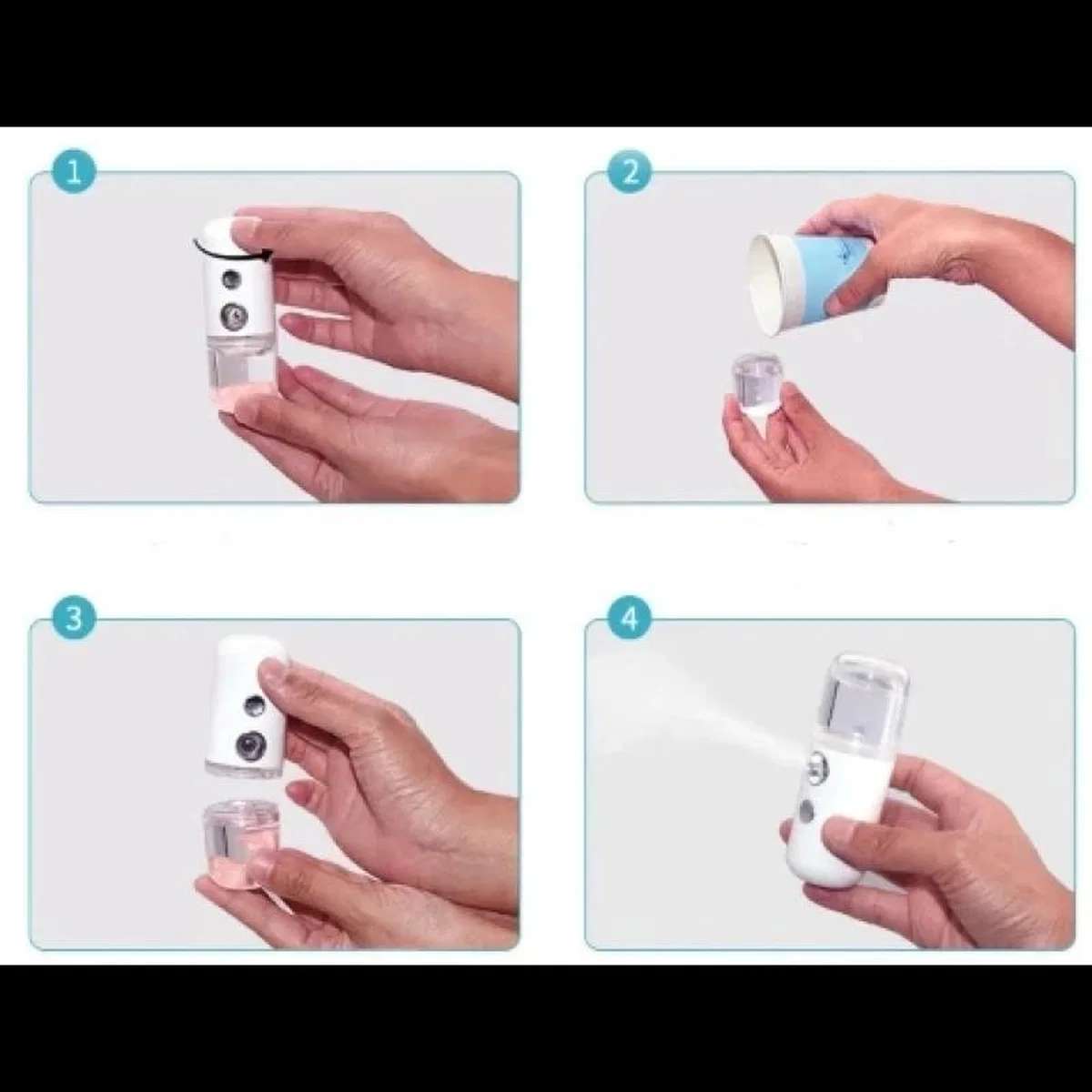 Şarjlı Mini Yüz Nemlendirici Dezenfektan Cihazı Mist Sprayer görsel 4