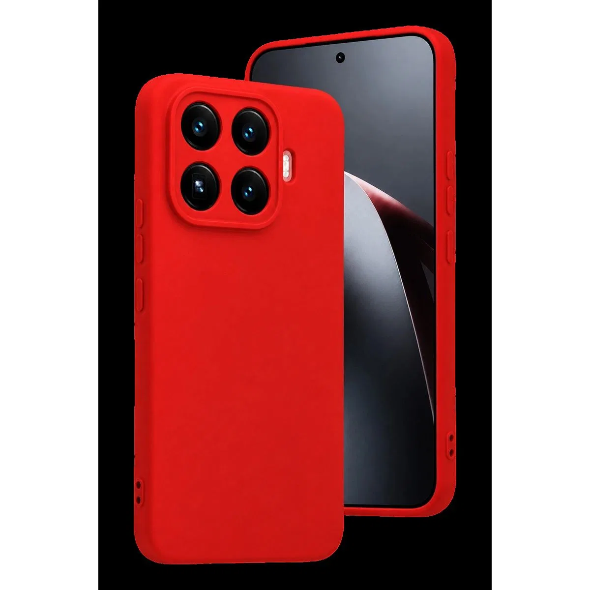 Xiaomi Mi 17t Nano İçi Kadife Silikon - Kırmızı