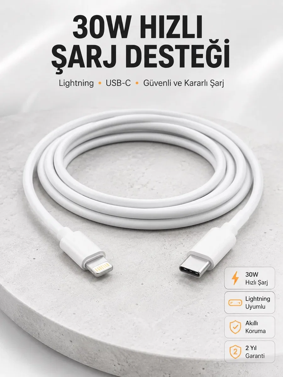 IOS Tüm Serilerle Uyumlu 30W Hızlı Şarj Aleti 11 12 13 14/Pro Max Mini Plus