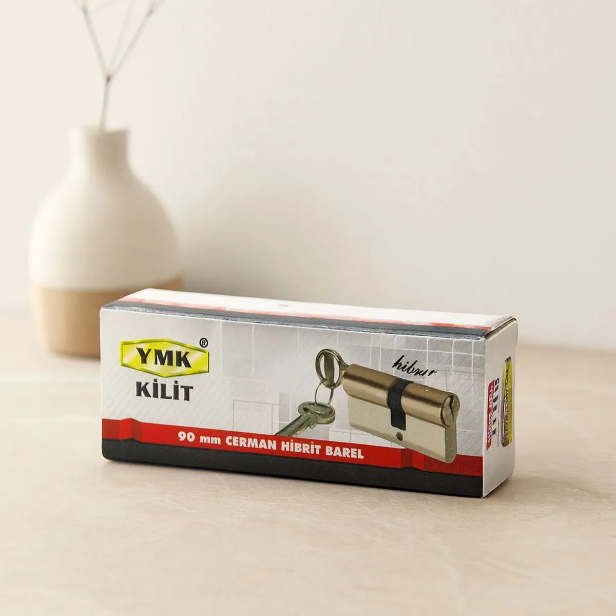 90mm Nikel Saten Cerman Barel Silindir (2 Anahtar)
