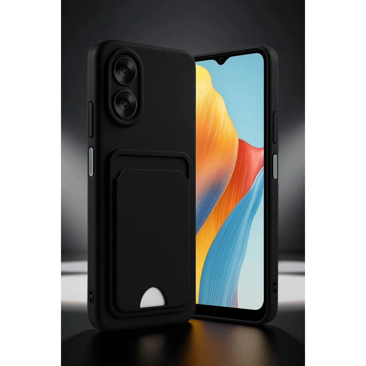 Oppo A38 Kılıf Kelvin Kartvizitli Silikon - Lila görsel 2