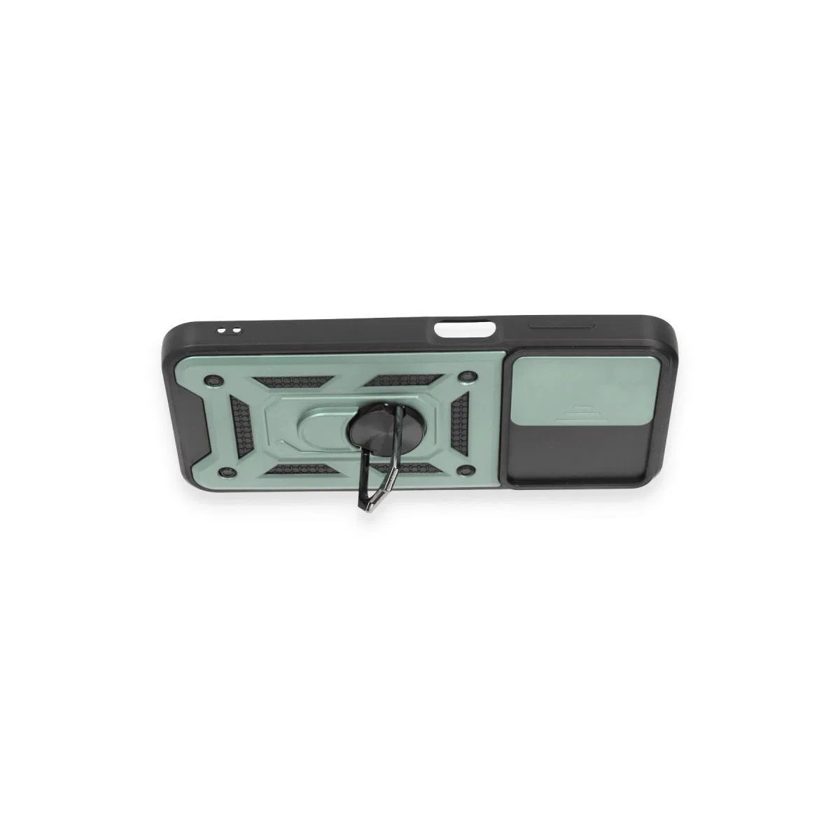 Samsung Galaxy M14 5g Kılıf Pars Lens Yüzüklü Silikon - Yeşil görsel 3