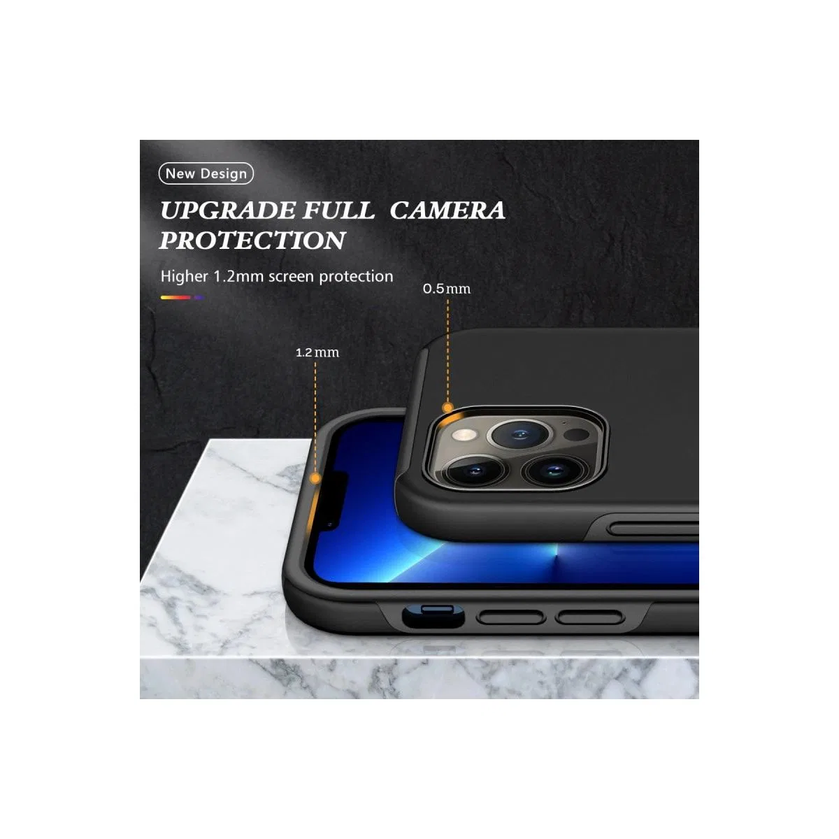 Apple İphone 13 Pro Kılıf Elit Yüzüklü Kapak - Siyah görsel 7