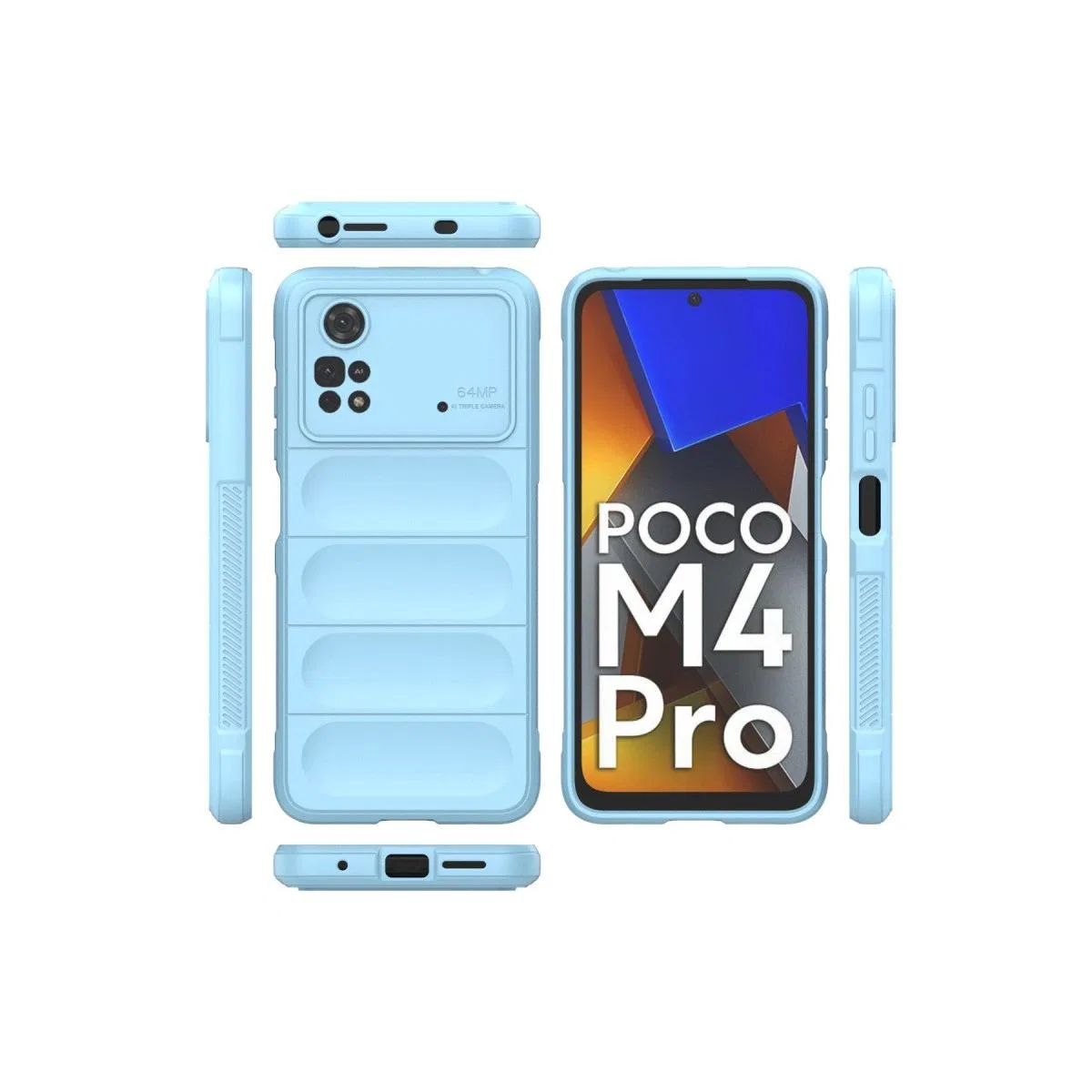 Xiaomi Poco M4 Pro 4g Kılıf Optimum Silikon - Sky Blue görsel 3