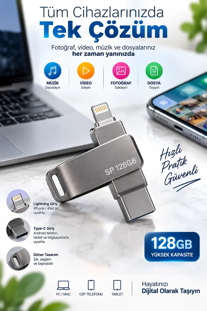 128 GB FLASH BELLEK görsel 3