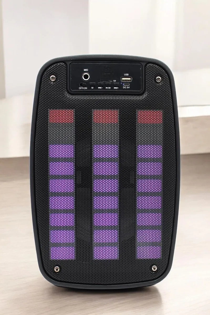 Bluetooth Hoparlör Mikrofonlu Speaker Taşınabilir Şarjlı görsel 3