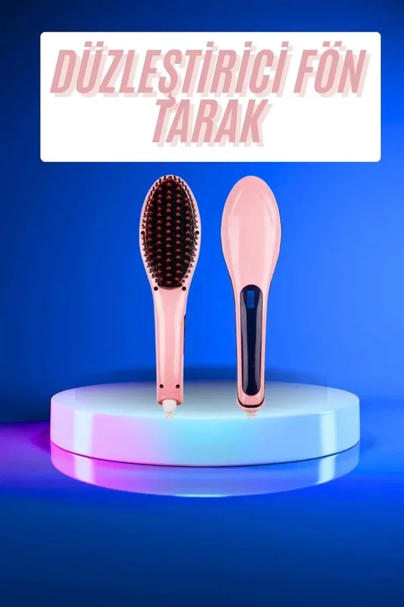 Saç Düzleştirici Tarak Dijital Göstergeli Seramik Kaplama Sıkı Dişli görsel 2