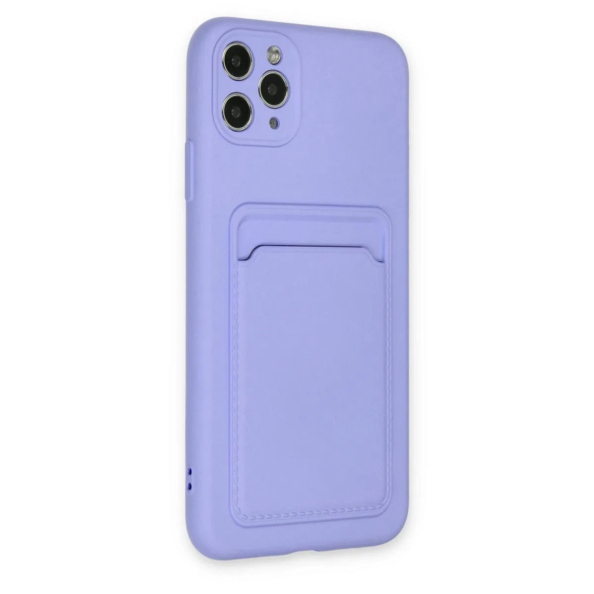 Apple İphone 11 Pro Max Kılıf Kelvin Kartvizitli Silikon - Lila görsel 2