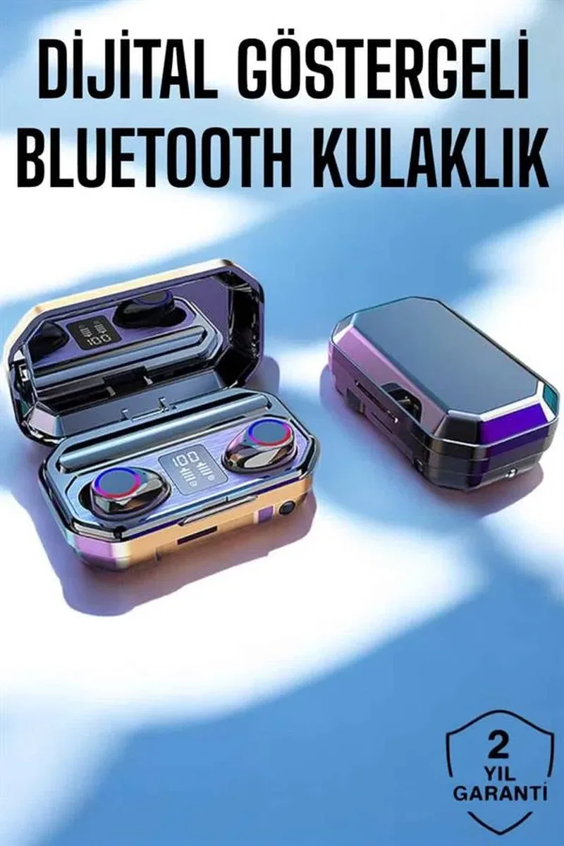 Dijital Göstergeli Bluetooth Bağlantılı Kulaklık Dokunmatik Kontrol görsel 2