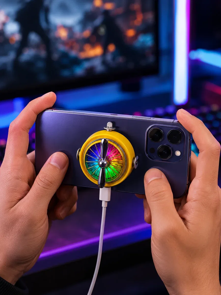 Mobil Oyuncular İçin RGB Işıklı Telefon Soğutucu görsel 2