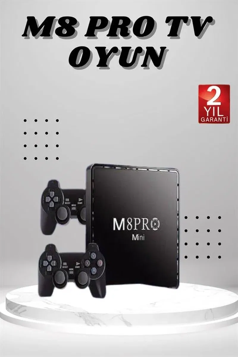 M8 PRO Mini 2. 4G 10K ultra HD 64 GB TV BOX Android TV GAME BOX 2 Adet Oyun Konsolu görsel 2