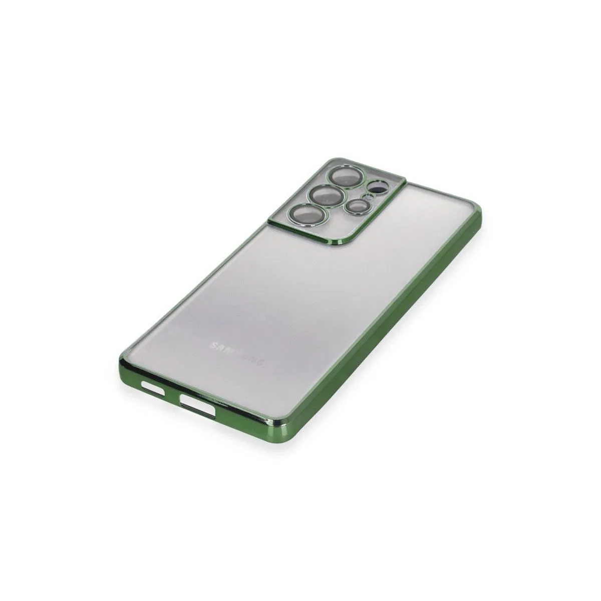Samsung Galaxy S21 Ultra Kılıf Razer Lensli Silikon - Yeşil görsel 4
