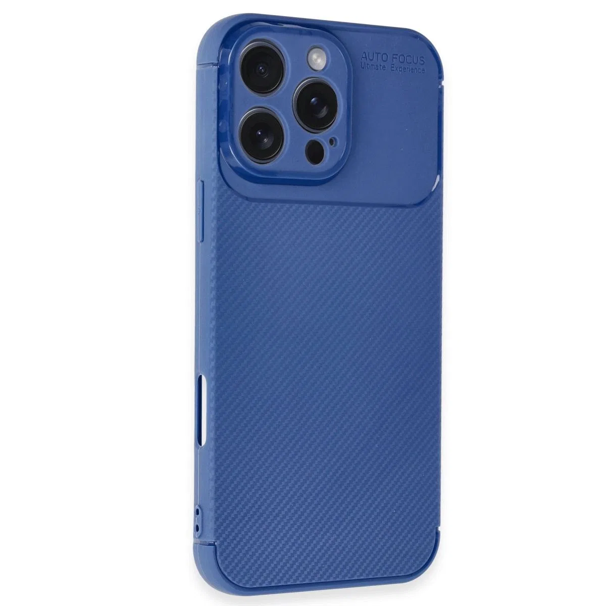 Apple İphone 16 Pro Max Kılıf Auto Focus Karbon Kapak - Lacivert görsel 5