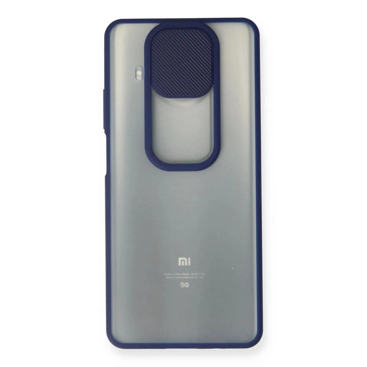 Xiaomi Mi 10t Lite Kılıf Palm Buzlu Kamera Sürgülü Silikon - Lacivert görsel 2