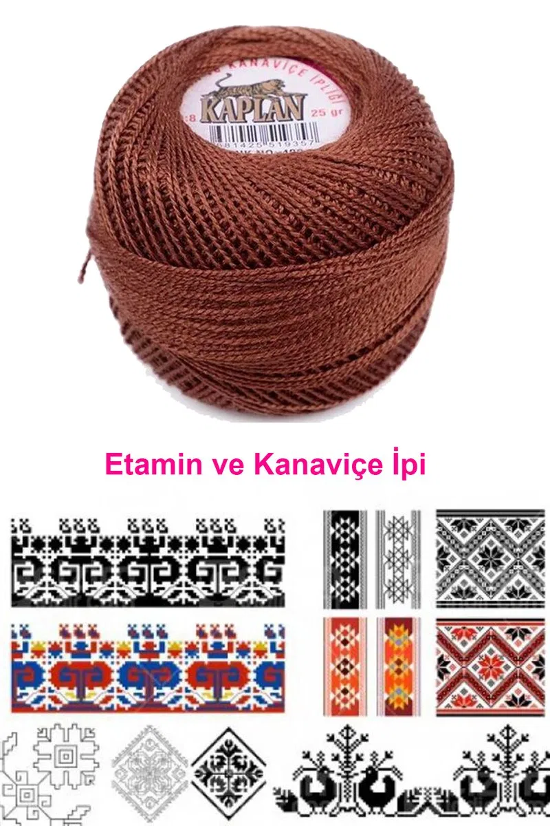 Kaplan Etamin Ve Kanaviçe İpi 8 No Kod/Renk: 400 - Royaleks görsel 2