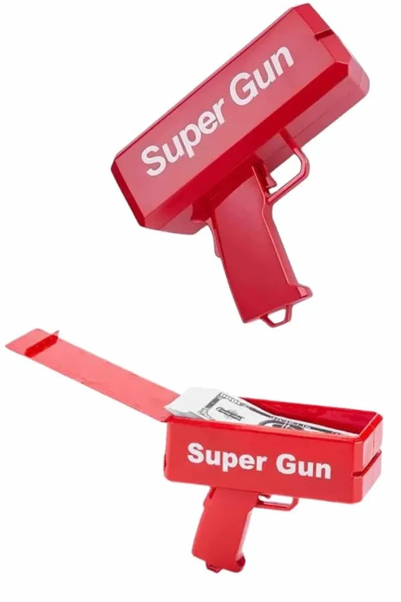 Para Dolar Atma Makinası Super Money Gun Para Saçma Fırlatma Tabancası görsel 3