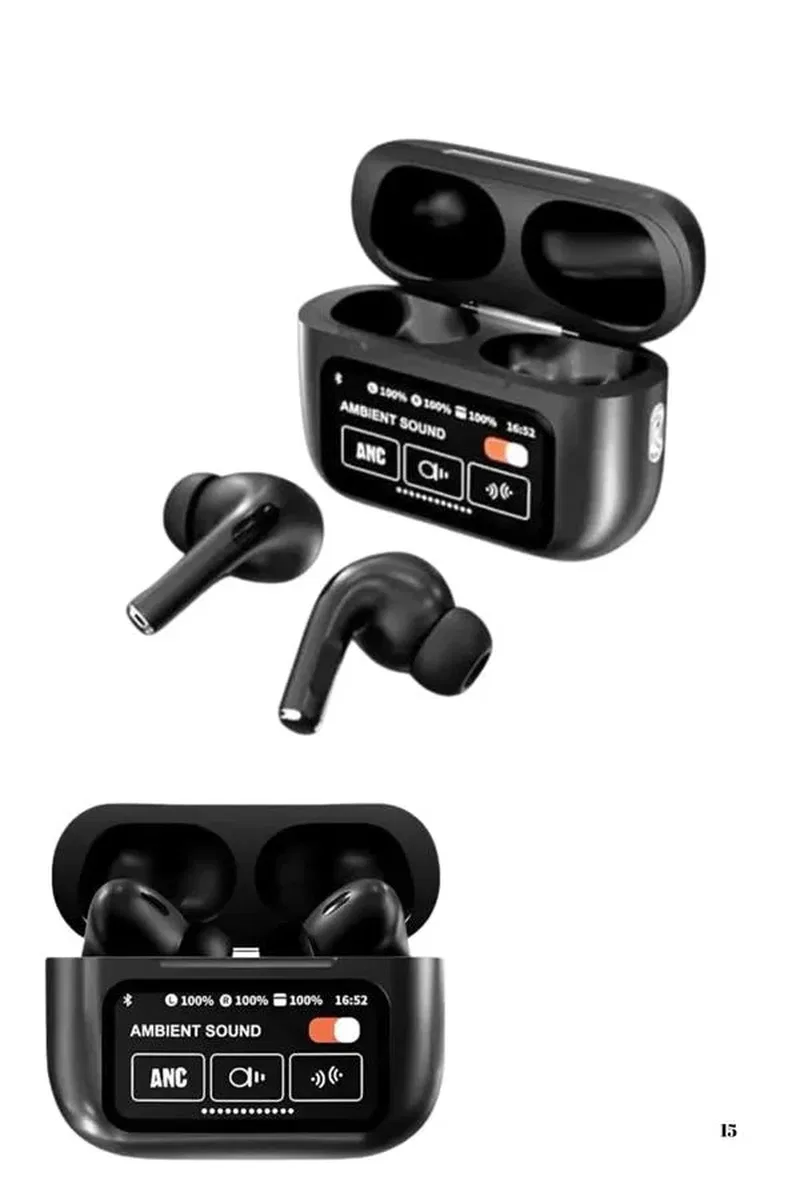 Kulak İçi Bluetooth Kulaklık Ekranlı Müzik Dinleme Çağrı Cevaplama Siyah Yeni Nesil görsel 5
